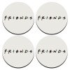 SET of 4 round wooden coasters (9cm)