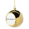 Golden Christmas tree ball ornament 8cm