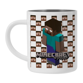 Minecraft herobrine, Mug Stainless steel double wall 450ml