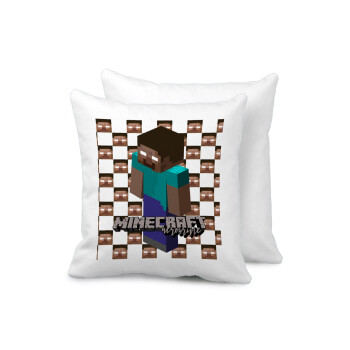 Minecraft herobrine, Sofa cushion 40x40cm includes filling
