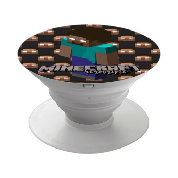 Minecraft herobrine, Phone Holders Stand  Λευκό Βάση Στήριξης Κινητού στο Χέρι