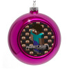 Purple Christmas tree ornament bauble 8cm