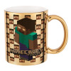 Mug ceramic, gold mirror, 330ml