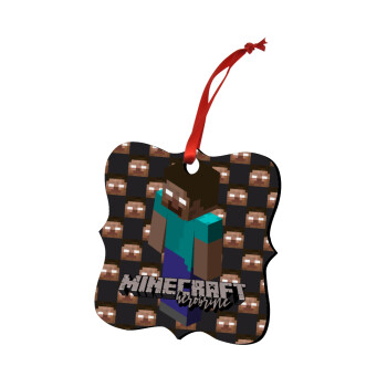 Minecraft herobrine, Christmas ornament polygon wooden 7.5cm