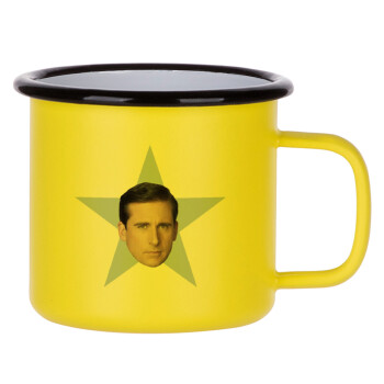 michael the office star, Metallic enamel MATT Yellow cup 360ml