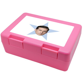 michael the office star, Children's cookie container PINK 185x128x65mm (BPA free plastic)