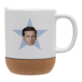 michael the office star, Ceramic coffee mug Cork (MAT), 330ml (1pcs)