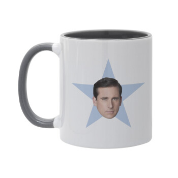 michael the office star, Mug colored grey, ceramic, 330ml