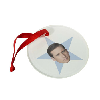 michael the office star, Christmas ornament glass 9cm