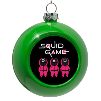 The squid game characters, Green Christmas tree ornament bauble 8cm