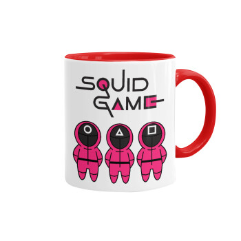 The squid game characters, Mug colored red, ceramic, 330ml