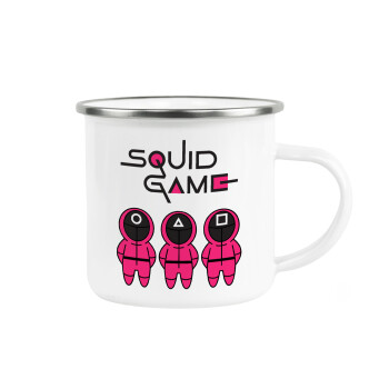 The squid game characters, Metallic enamel cup white 360ml