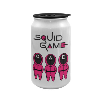 The squid game characters, Κούπα ταξιδιού μεταλλική με καπάκι (tin-can) 500ml