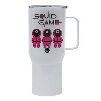 The squid game characters, Mega Stainless steel Tumbler with lid, double wall 750L