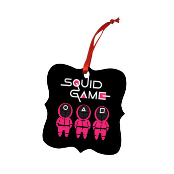 The squid game characters, Christmas ornament polygon wooden 7.5cm