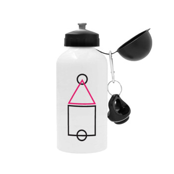 The squid game ojingeo, Metal water bottle, White, aluminum 500ml