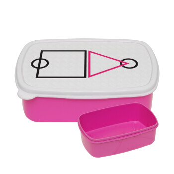 The squid game ojingeo, ΡΟΖ παιδικό δοχείο φαγητού (lunchbox) πλαστικό (BPA-FREE) Lunch Βox M18 x Π13 x Υ6cm