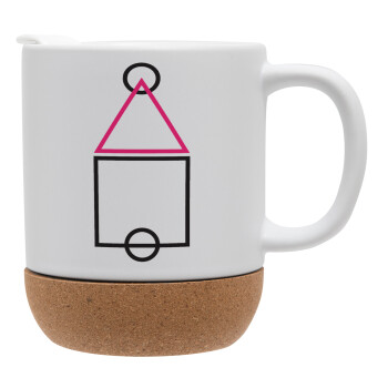 The squid game ojingeo, Ceramic coffee mug Cork (MAT), 330ml (1pcs)