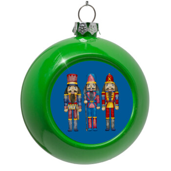 Christmas Nutcrackers, Green Christmas tree ornament bauble 8cm