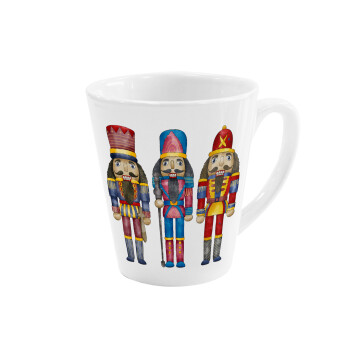 Christmas Nutcrackers, Κούπα κωνική Latte Λευκή, κεραμική, 300ml