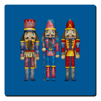 Christmas Nutcrackers, Τετράγωνο μαγνητάκι ξύλινο 6x6cm