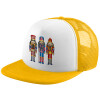 Adult Soft Trucker Hat with Yellow/White Mesh (POLYESTER, ADULT, UNISEX, ONE SIZE)