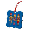 Christmas ornament polygon wooden 7.5cm