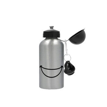 Big Smile, Metallic water jug, Silver, aluminum 500ml