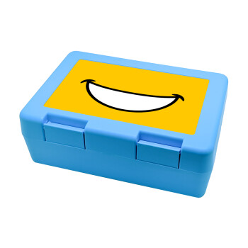 Big Smile, Children's cookie container LIGHT BLUE 185x128x65mm (BPA free plastic)