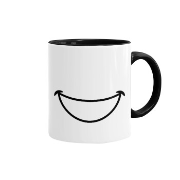 Big Smile, Mug colored black, ceramic, 330ml