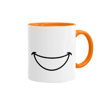 Big Smile, Mug colored orange, ceramic, 330ml