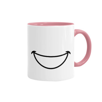Big Smile, Mug colored pink, ceramic, 330ml