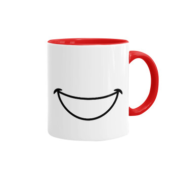 Big Smile, Mug colored red, ceramic, 330ml