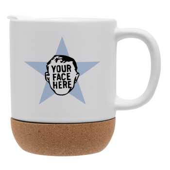 The office star CUSTOM, Ceramic coffee mug Cork (MAT), 330ml (1pcs)