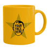 Ceramic coffee mug yellow