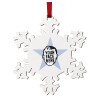 Christmas ornament wooden snowflake 9cm