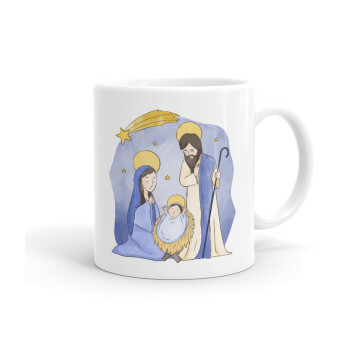 Nativity Jesus watercolor, Ceramic coffee mug, 330ml (1pcs)
