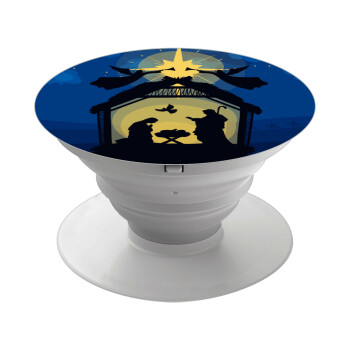 Nativity Jesus manger, Phone Holders Stand  White Hand-held Mobile Phone Holder