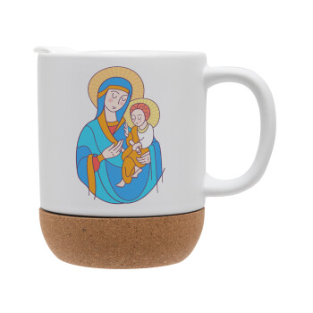 Mary, mother of Jesus, Ceramic coffee mug Cork (MAT), 330ml (1pcs)