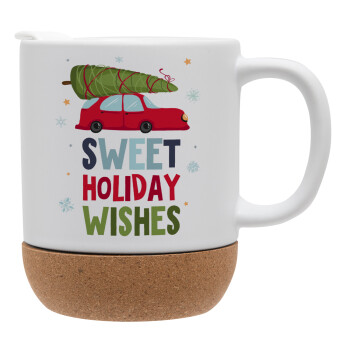 Sweet holiday wishes, Ceramic coffee mug Cork (MAT), 330ml (1pcs)