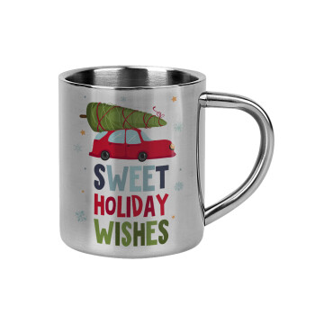 Sweet holiday wishes, Mug Stainless steel double wall 300ml