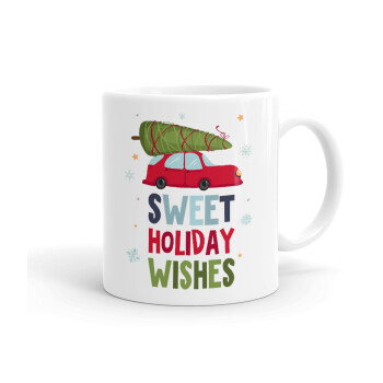 Sweet holiday wishes, Ceramic coffee mug, 330ml (1pcs)
