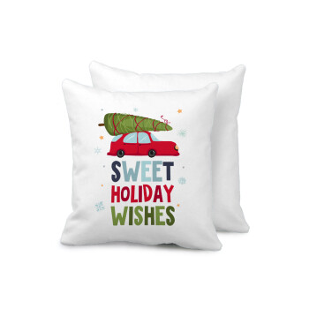 Sweet holiday wishes, Sofa cushion 40x40cm includes filling