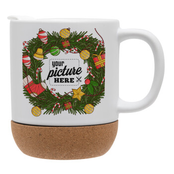 PHOTO Christmas twitch, Ceramic coffee mug Cork (MAT), 330ml (1pcs)