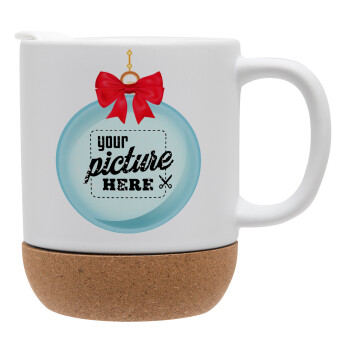 PHOTO snowball, Ceramic coffee mug Cork (MAT), 330ml (1pcs)