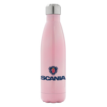 Scania, Metal mug thermos Pink Iridiscent (Stainless steel), double wall, 500ml