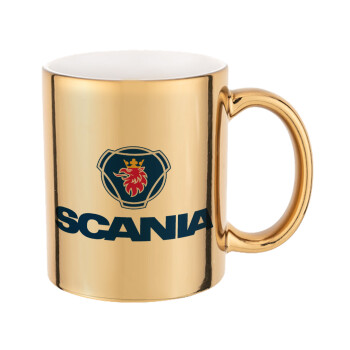 Scania, Mug ceramic, gold mirror, 330ml