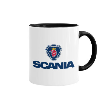 Scania, Mug colored black, ceramic, 330ml