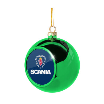 Scania, Green Christmas tree ornament ball 8cm