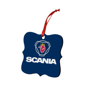 Scania, Christmas ornament polygon wooden 7.5cm